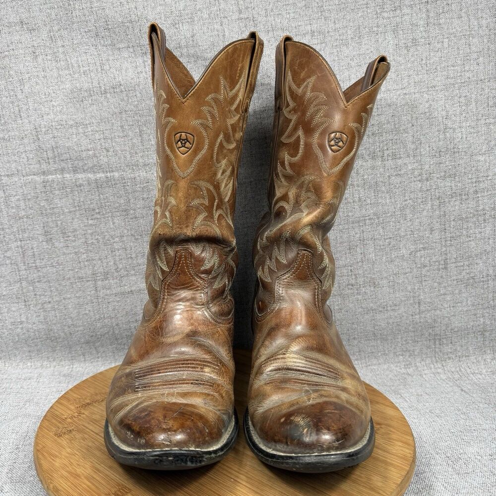 Ariat Heritage Cowboy Boots Men's 11 D Western Leather - Picture 3 of 11
